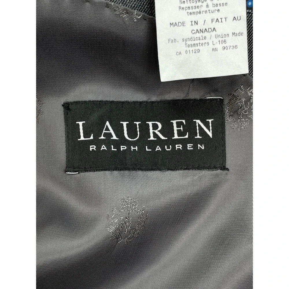 Lauren Ralph Lauren Suit Mens 48L Gray Wool Blend Stretch Pants 38x32- 2 Pcs
